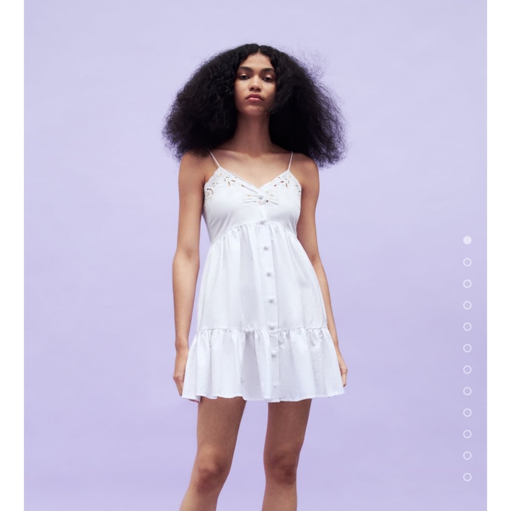 Zara Embroidered poplin dress - Picture 2 of 7